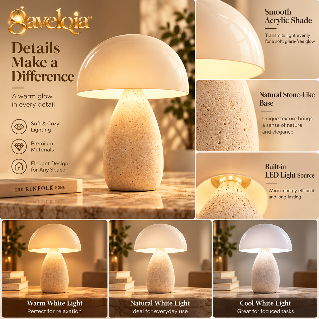 Modern Mushroom Table Lamp – view 5