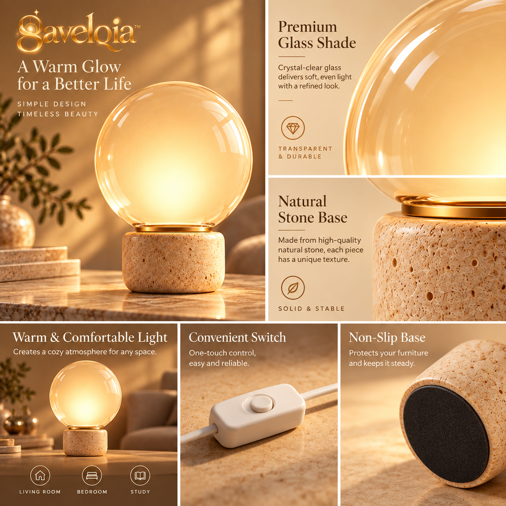 Warm Glow Dome Table Lamp – view 5