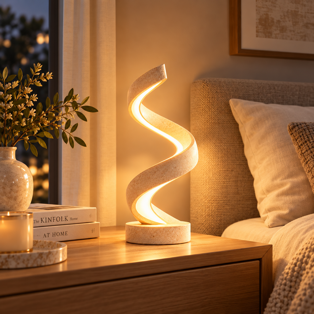 Sculptural Spiral Desk Lamp – view 2