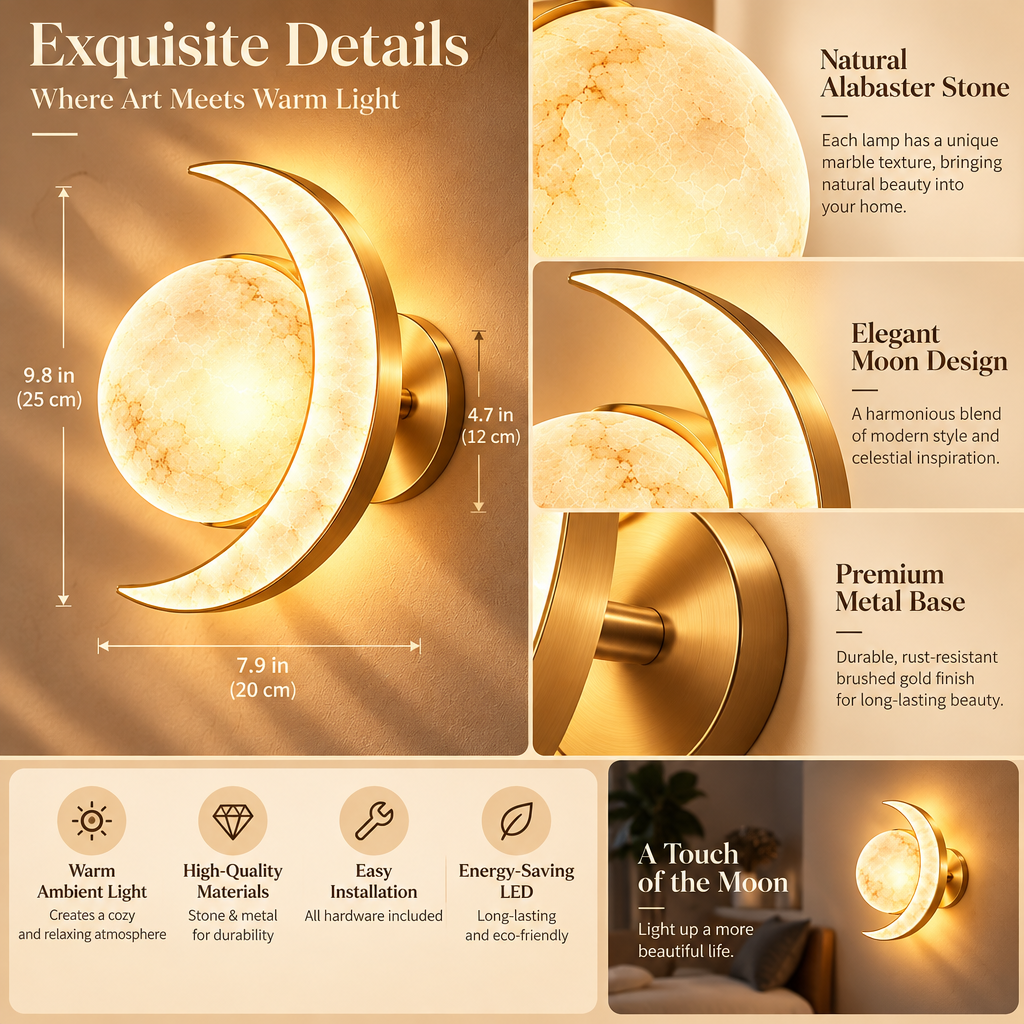 Moon Phase Wall Lamp – view 2