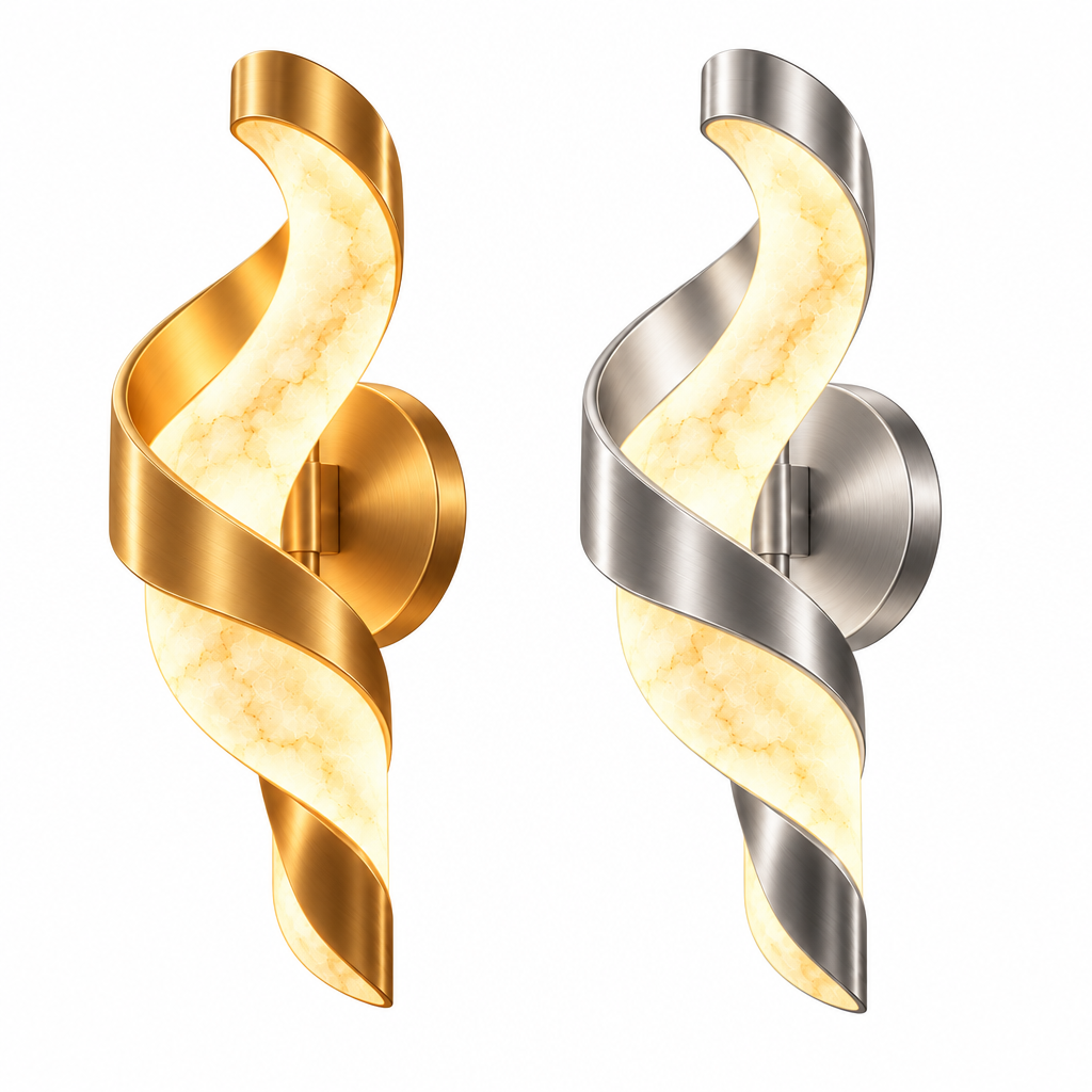 Abstract Ribbon Wall Sconce – view 5