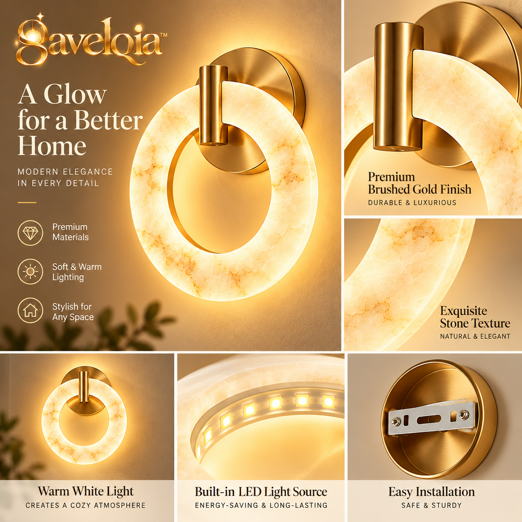 Warm Glow Ring Wall Light – view 2